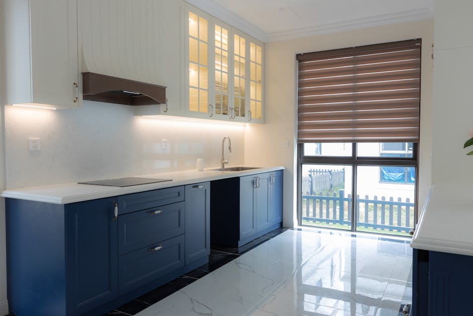 Professional kitchen remodeling with modern cabinets and countertops